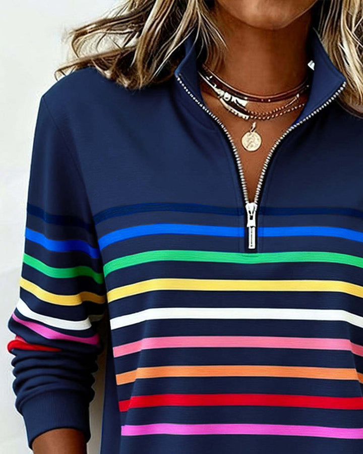 Tavaro | Relaxed Pastel-Striped Jumper