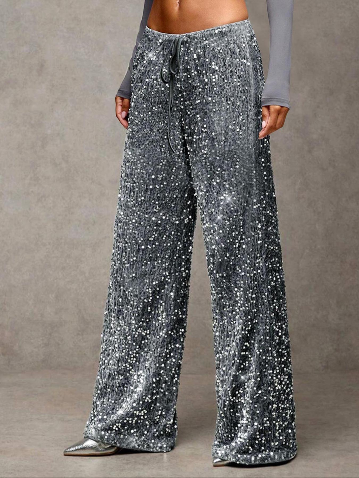 The Midnight Sparkle Wide-Leg Trousers