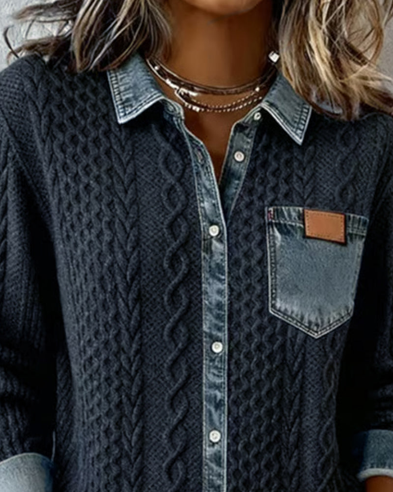 Tavaro | Denim Patchwork Shirt