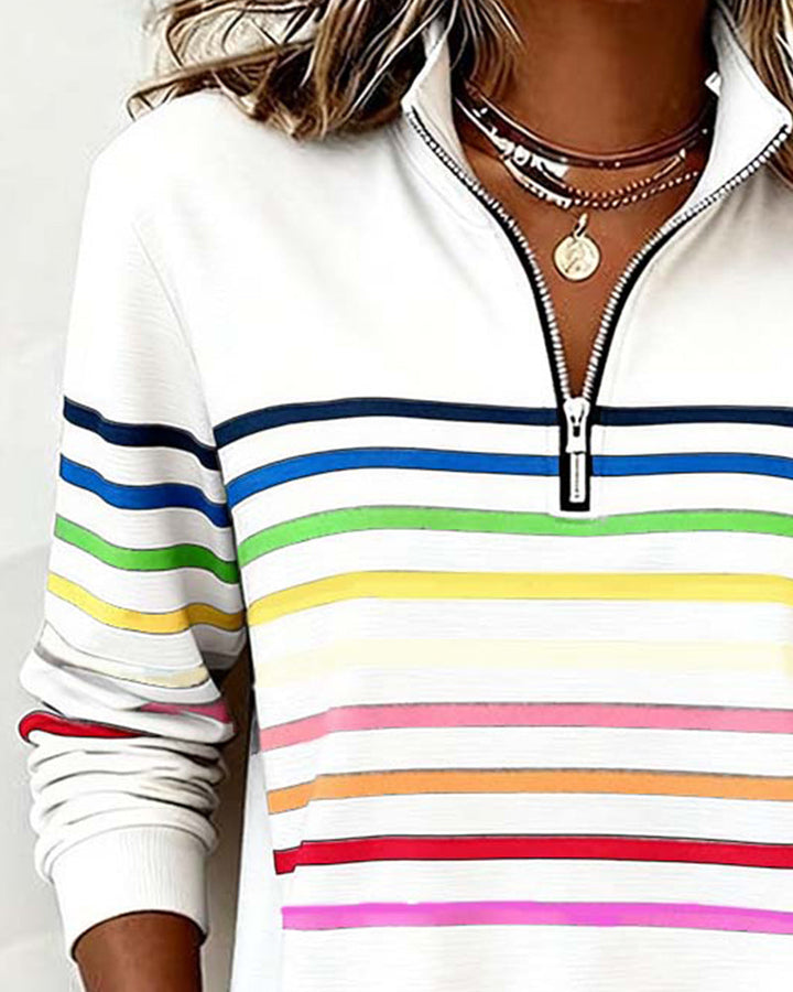 Tavaro | Relaxed Pastel-Striped Jumper