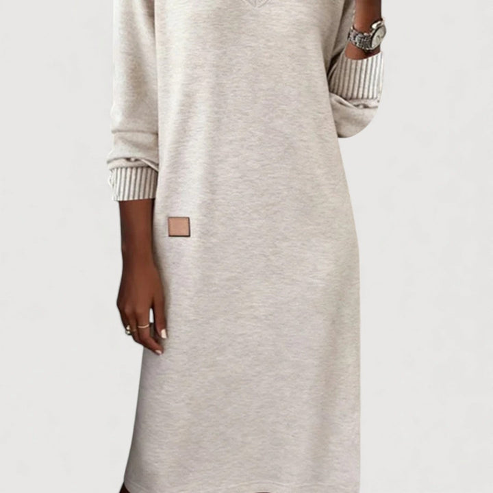 The Effortless Knitted V-Neck Midi Dress