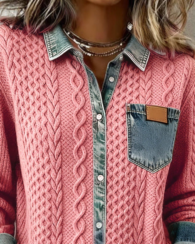Tavaro | Denim Patchwork Shirt