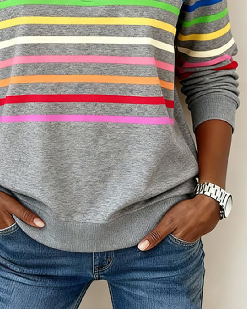 Tavaro | Relaxed Pastel-Striped Jumper