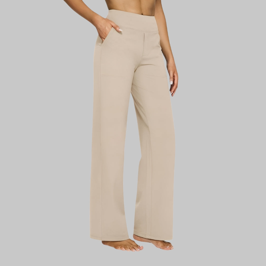 The Luxe Comfort Stretch Wide-Leg Trousers