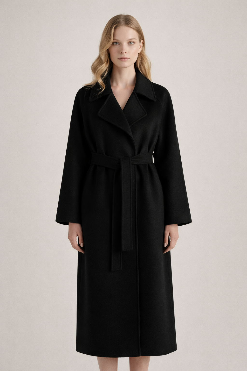 Tavaro | Elegant Belted Long Coat