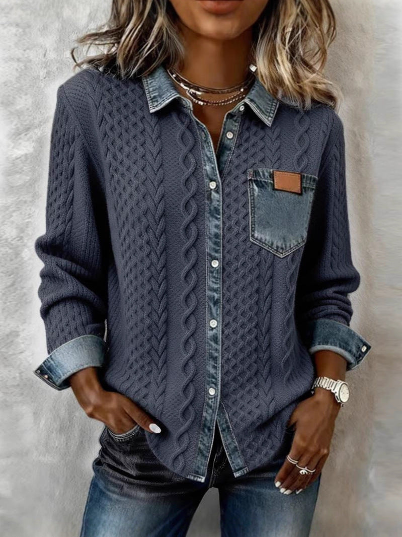 Tavaro | Denim Patchwork Shirt