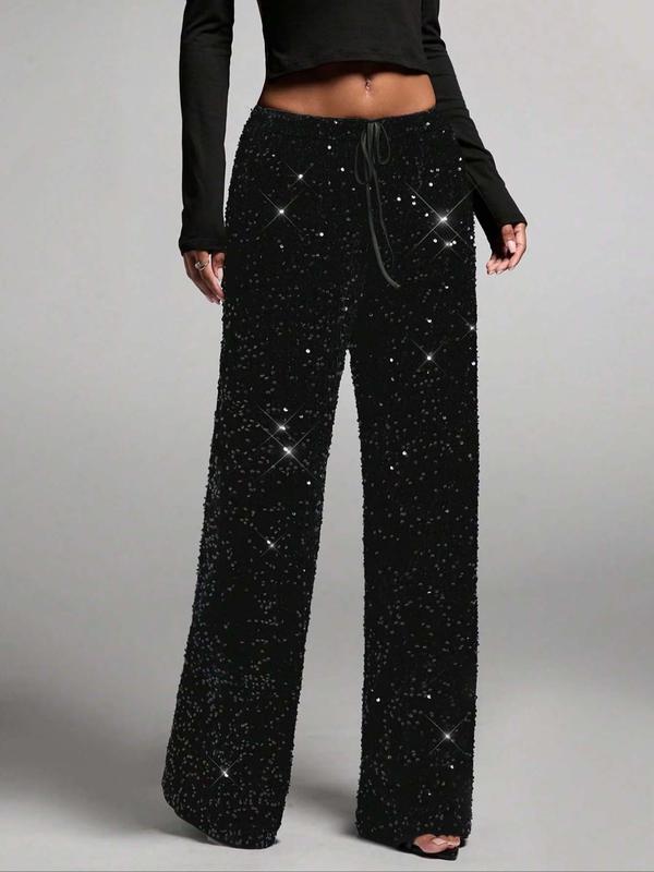 The Midnight Sparkle Wide-Leg Trousers
