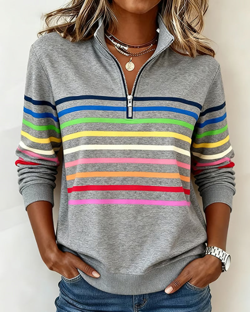 Tavaro | Relaxed Pastel-Striped Jumper