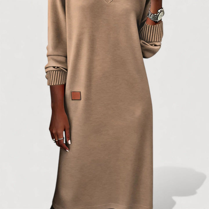 The Effortless Knitted V-Neck Midi Dress