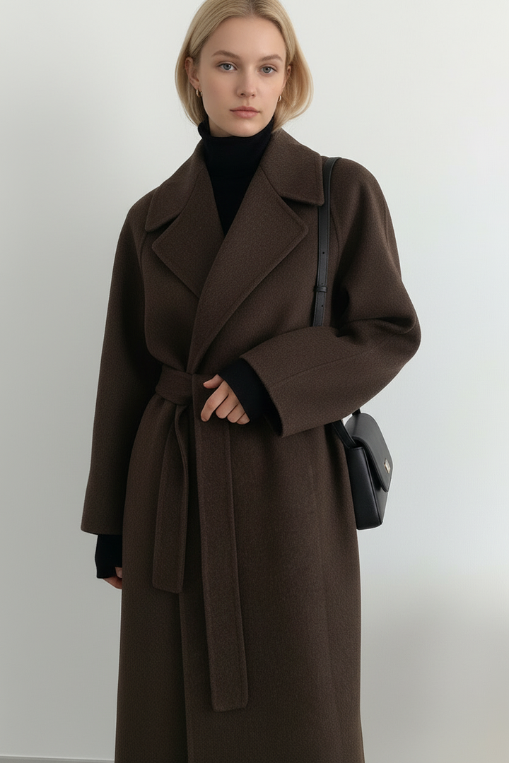 Tavaro | Elegant Belted Long Coat