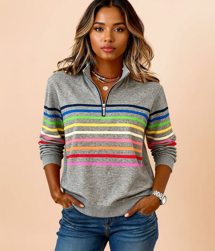 Tavaro | Relaxed Pastel-Striped Jumper