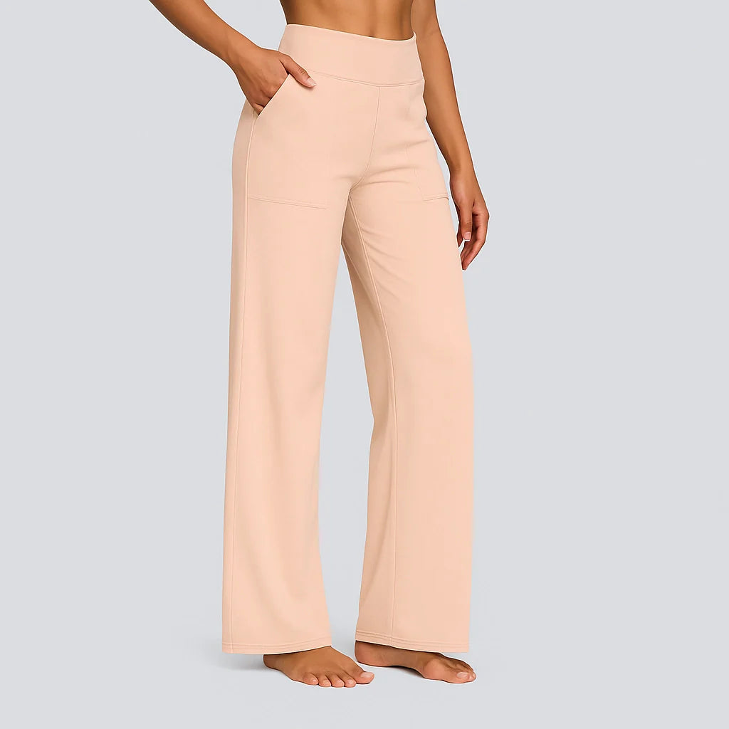 The Luxe Comfort Stretch Wide-Leg Trousers