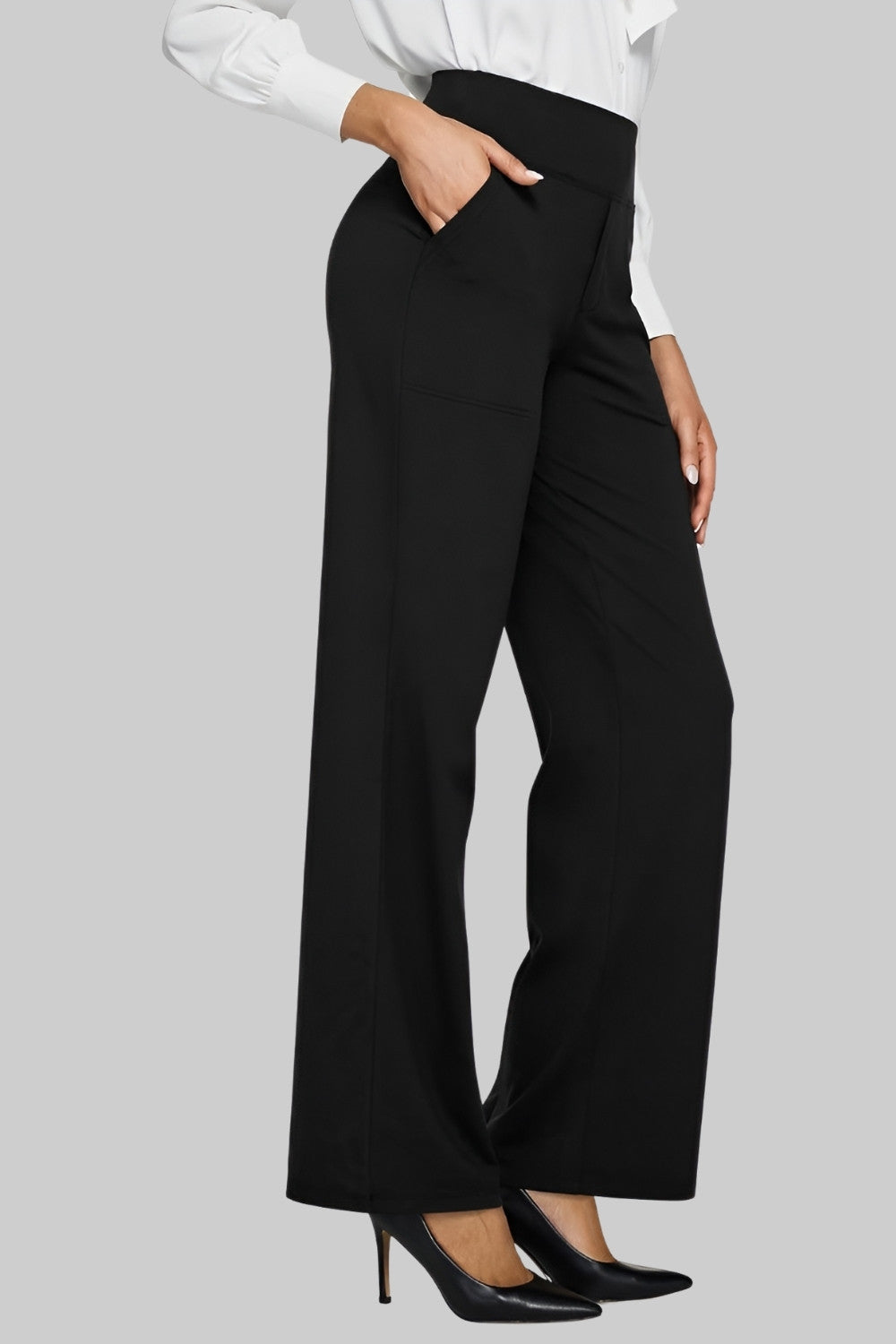 The Luxe Comfort Stretch Wide-Leg Trousers