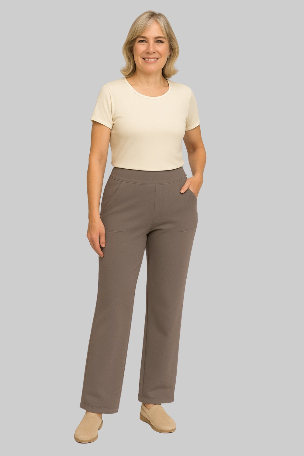 The Luxe Comfort Stretch Wide-Leg Trousers